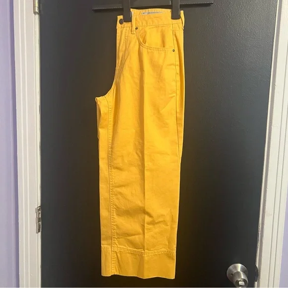 Rocks&Indigo Bright Yellow High-Waist Wide Leg Pants - Picture 2 of 5